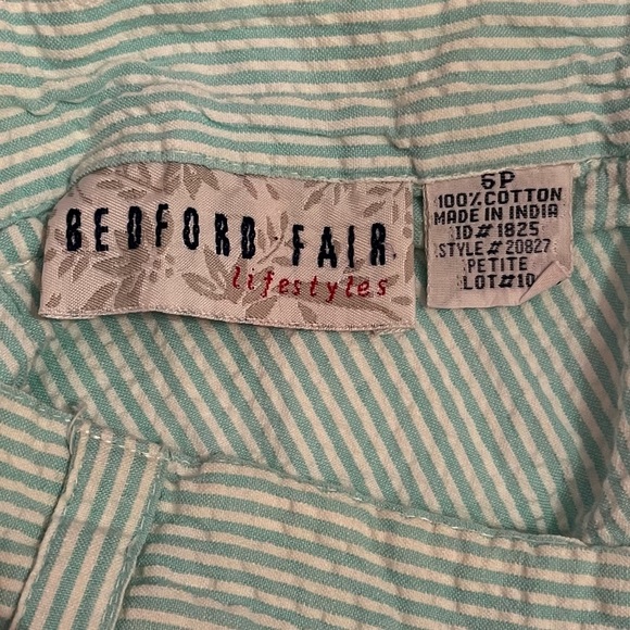 Vintage Bedford Fair Striped Button Down Midi Dress - Picture 16 of 16